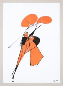 Dame au violon | 21*29.7 cm